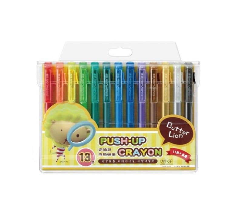 雄獅 奶油獅自動蠟筆 PUSH-UP CRAYON  CC-313-2