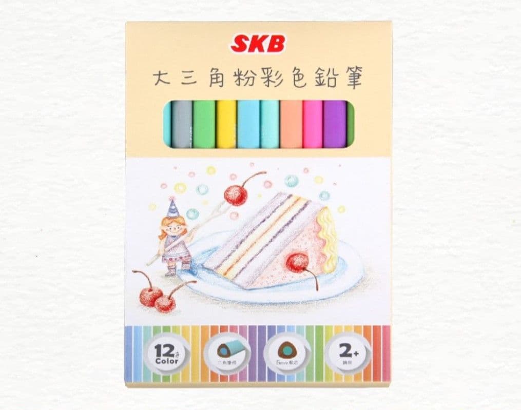 SKB 大三角粉彩色鉛筆 12色 NP-1203