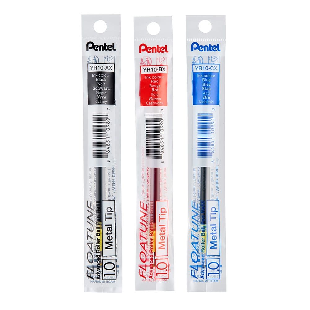 Pentel 飛龍 FLOATUNE 按壓式輕滑鋼珠筆替芯 1.0 YR10