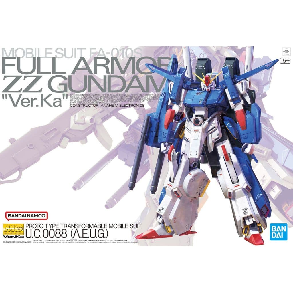 BANDAI MG 1/100 FA-010S 全裝甲型ZZ鋼彈 Ver.Ka 5072026