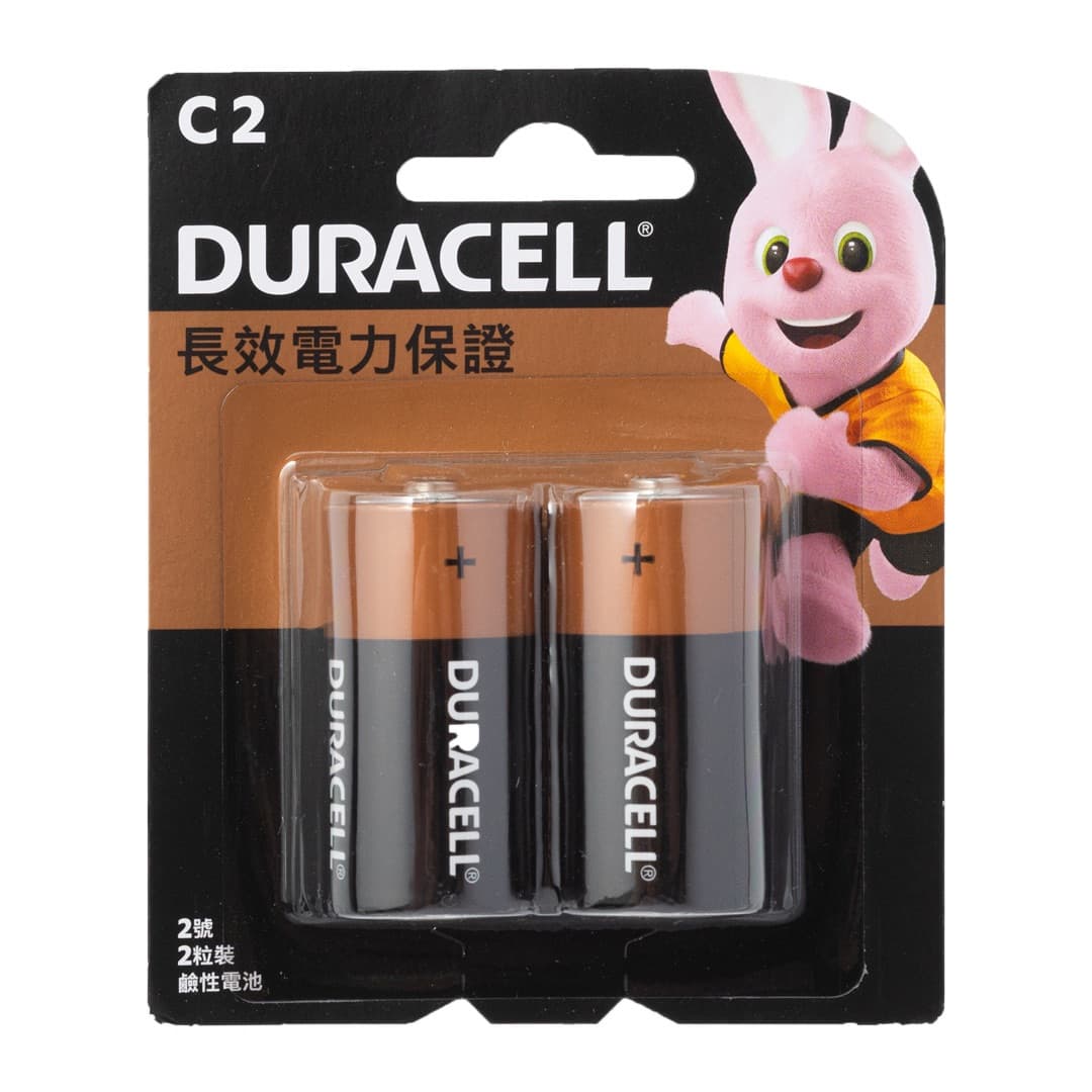 金頂 長效鹼性電池2號(C) 2粒裝