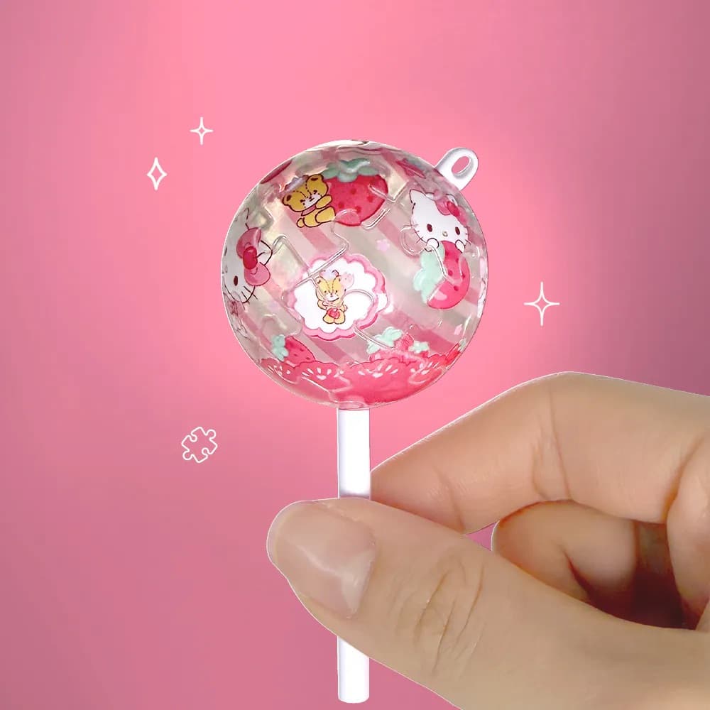 Pintoo Hello Kitty系列 草莓口味棒棒糖 A4012